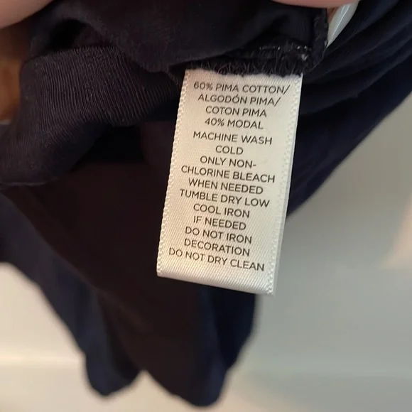 NWT Loft Navy Tie-Back V-Neck light weight shirt! - Picture 5 of 6